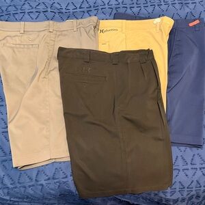 4 Nike Men's shorts - Beige, Black, Tan, Navy UA, Nike, Hurley, BCG size 34 Lot!